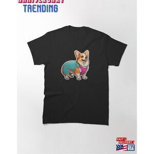Cute Corgi Design Classic Tshirt Unisex